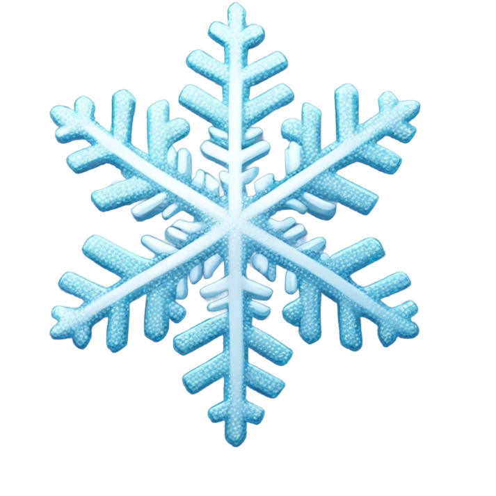 Sparkly snowflakes emoji
