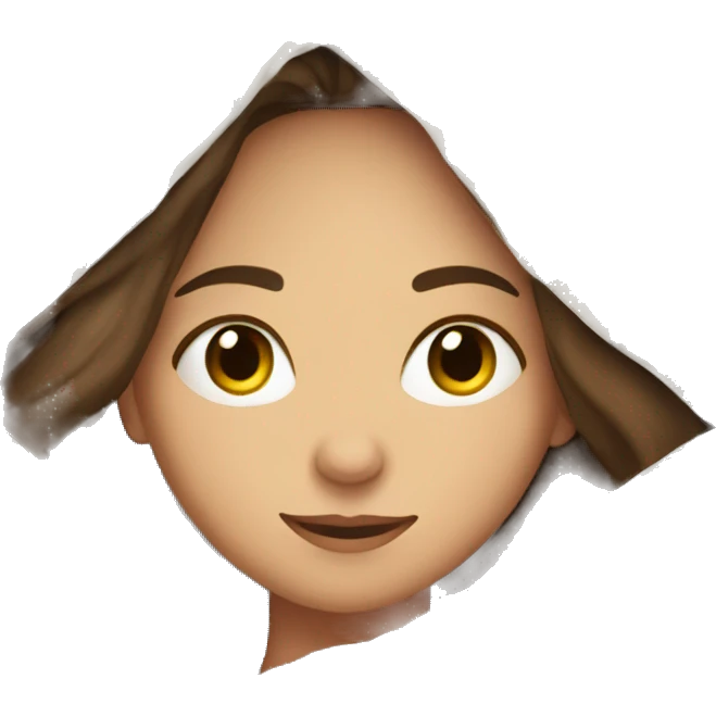 Brunette caucasian woman cuddled in a big plaid blanket emoji