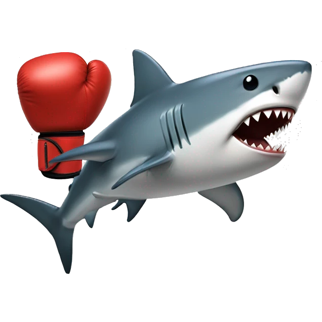 Shark woth boxing glove  emoji