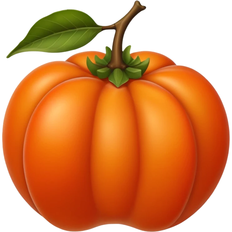 persimmon fruit simple emoji
