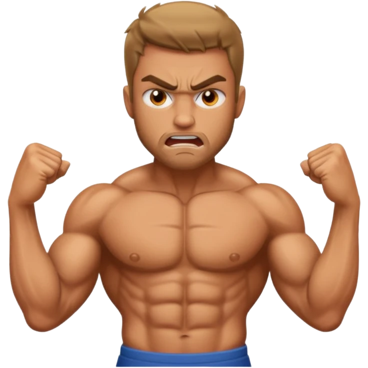 angry man with torso emoji