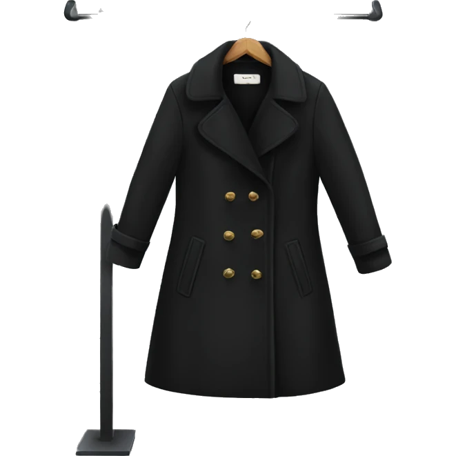 coat rack black dress emoji
