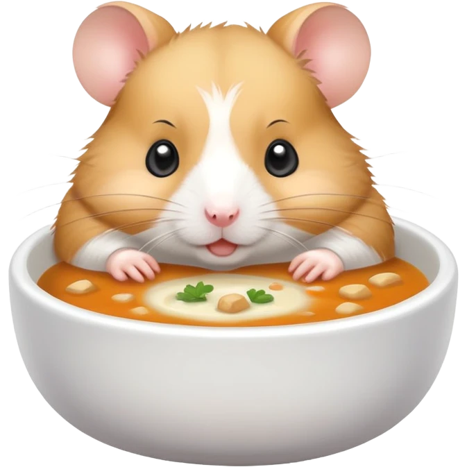 Hamster eating soup emoji