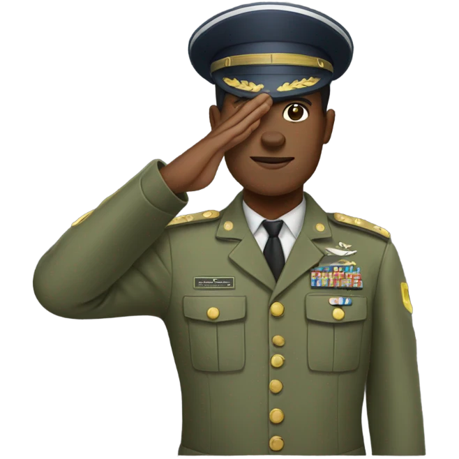 Military salute justice emoji