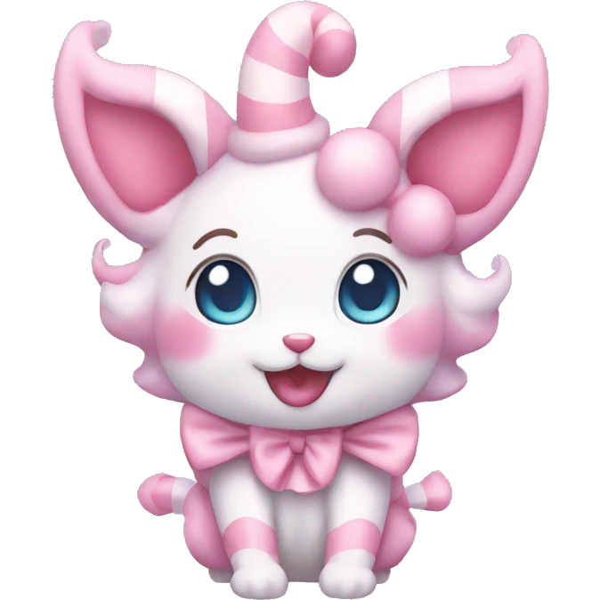 Kawaii Pastel Clown Sylveon emoji