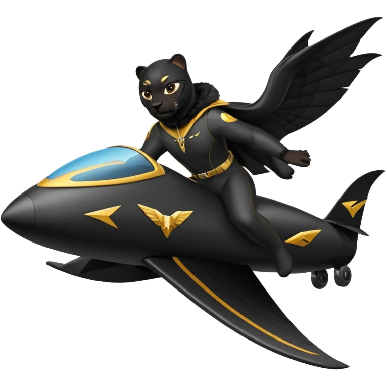 panther flying glider emoji