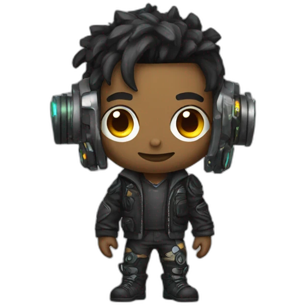 Cyberpunk gamer guy emoji