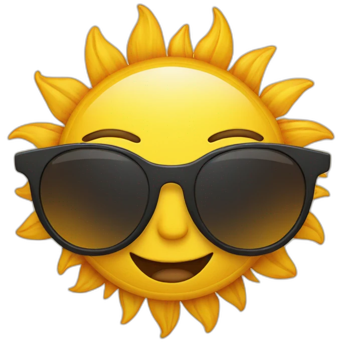 Sun wearing sunglasses emoji