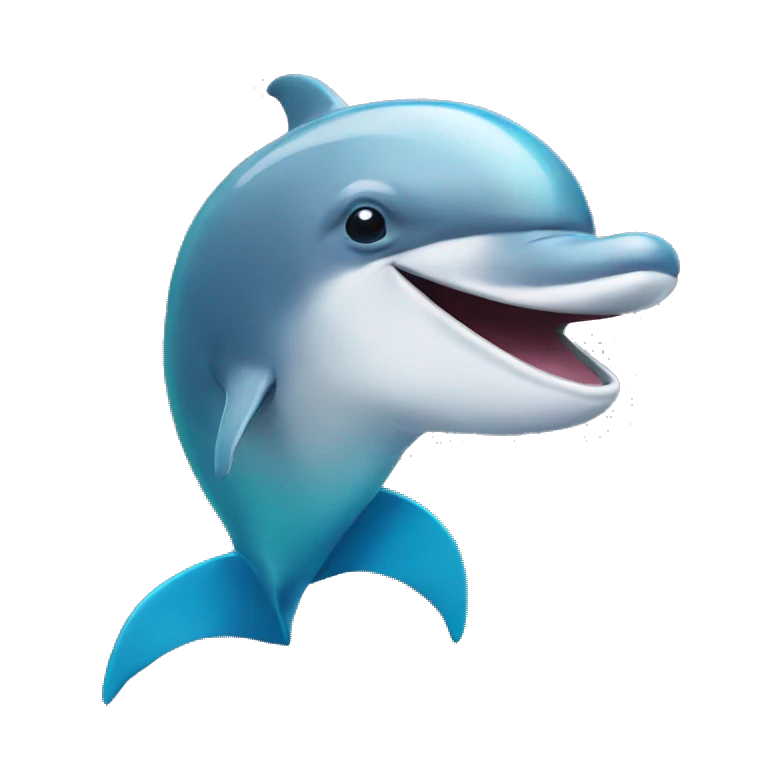 dolphin  wearing a mask  emoji