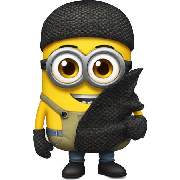 Kevin minion, carbon fibre emoji