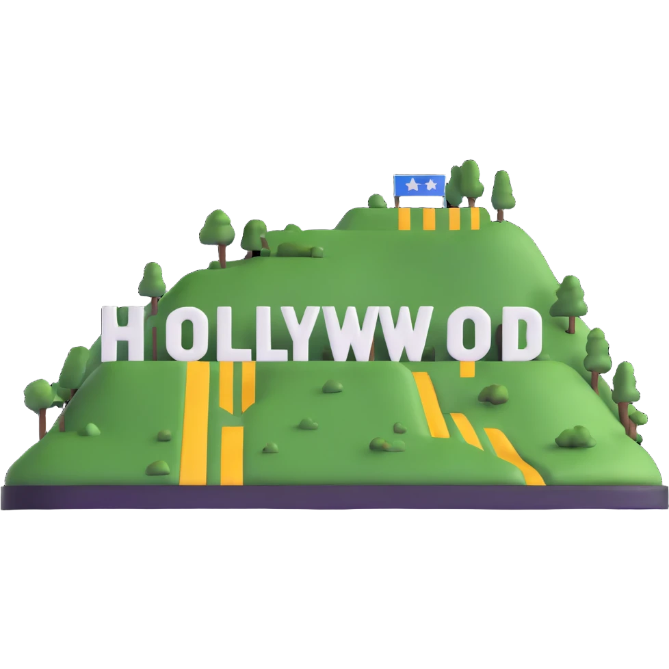 Hollywood sign emoji