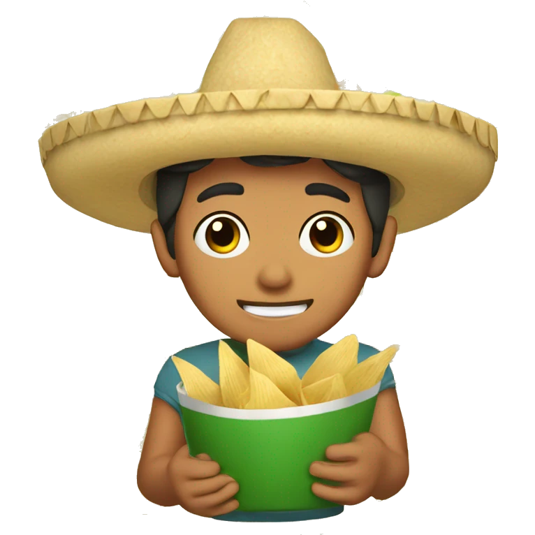Mexican boy eating tamales  emoji