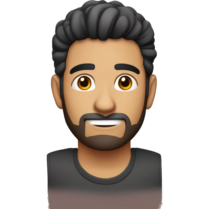 Chico de 28 años, fuerte, moreno, sin barba, con tupé hacia el lado. emoji