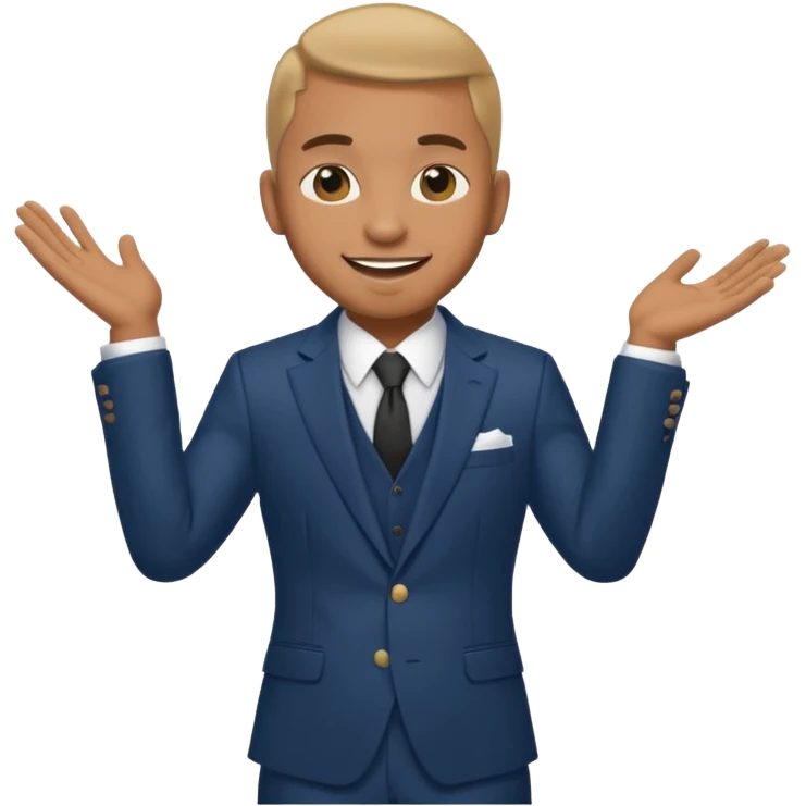 Pitbull, Rapper with suit emoji
