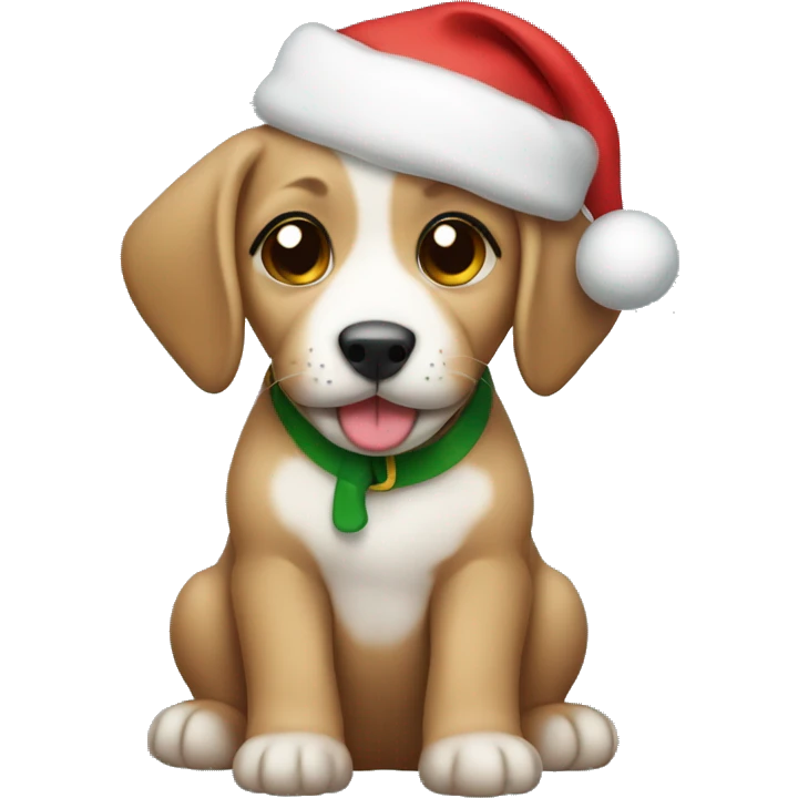 Christmas puppy emoji