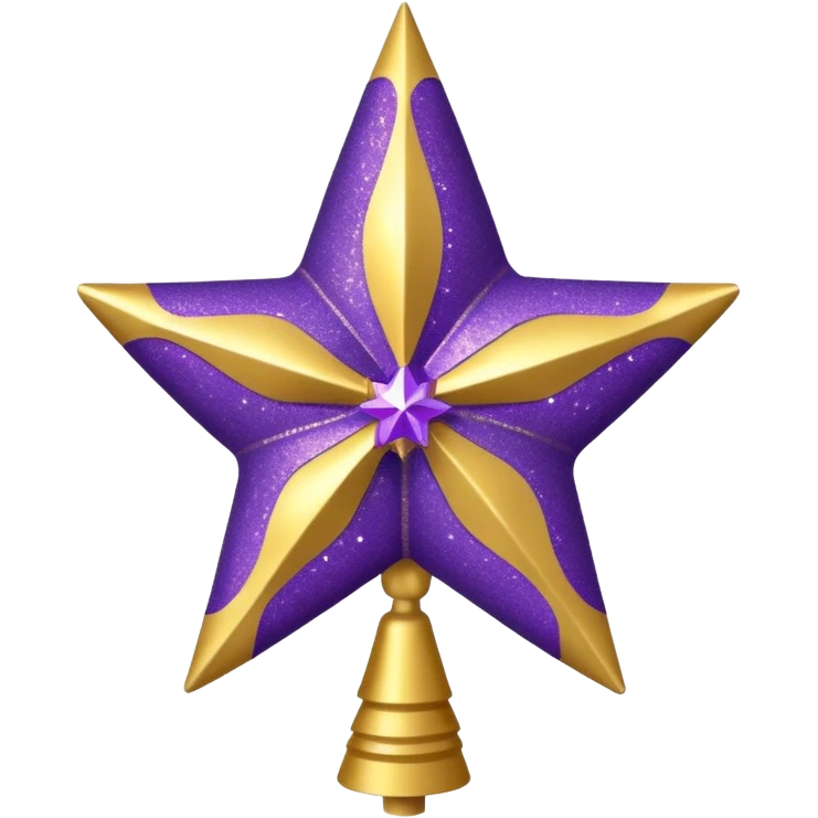 purple and gold tree topper emoji