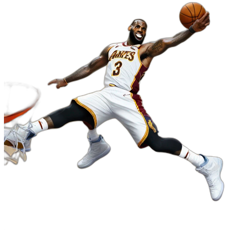 Lebron James dunk emoji