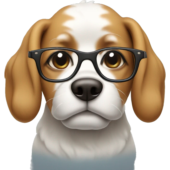 Dog with glasses emoji