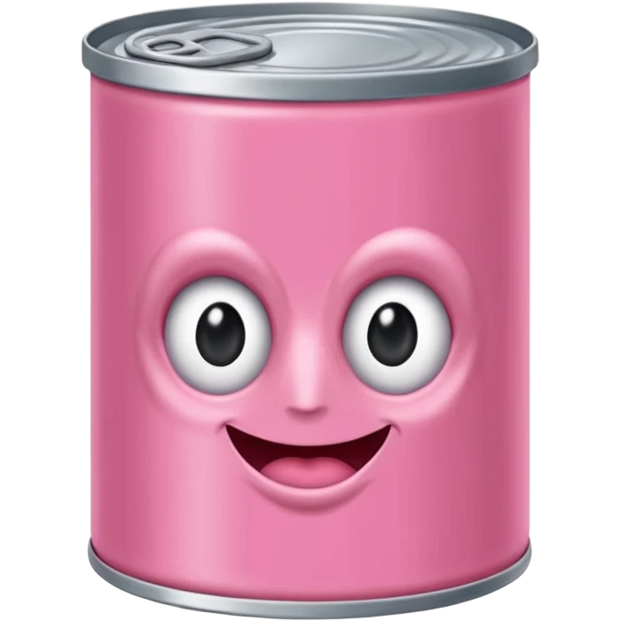 Rosa Tunfisk-biter på hermetikkboks emoji