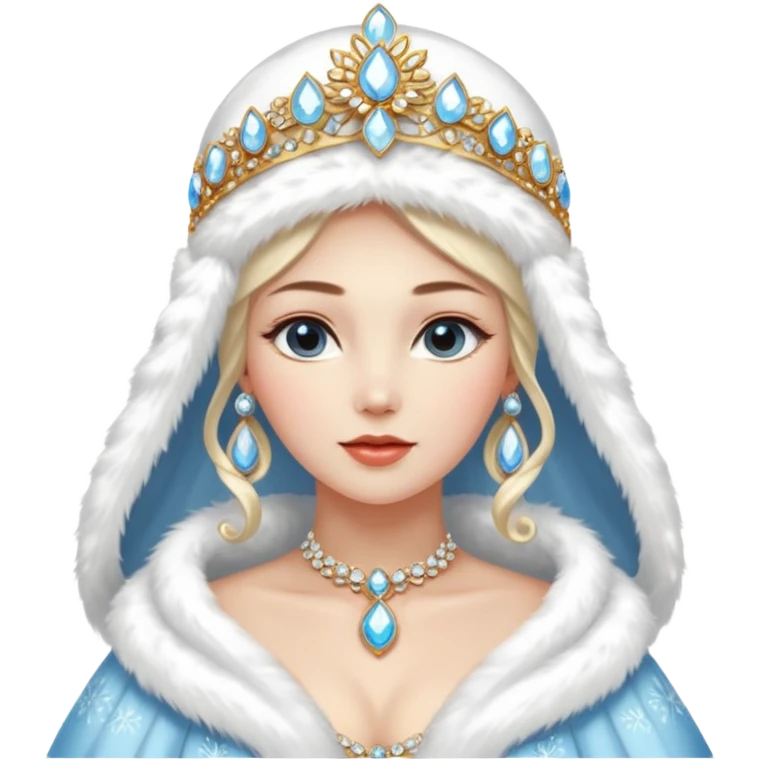 please include snow maid bbut make her glamourous she is in moscow emoji
