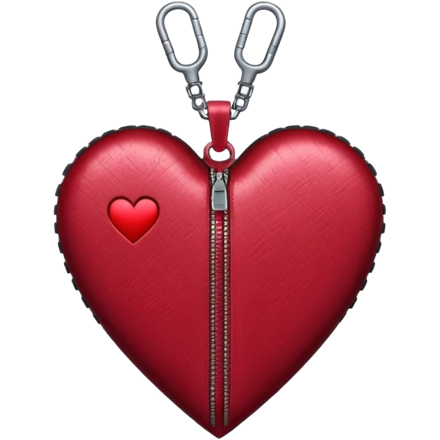 emo heart with a zipper emoji