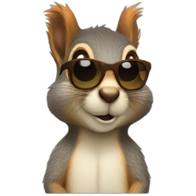 Squirrel with sunglasses emoji