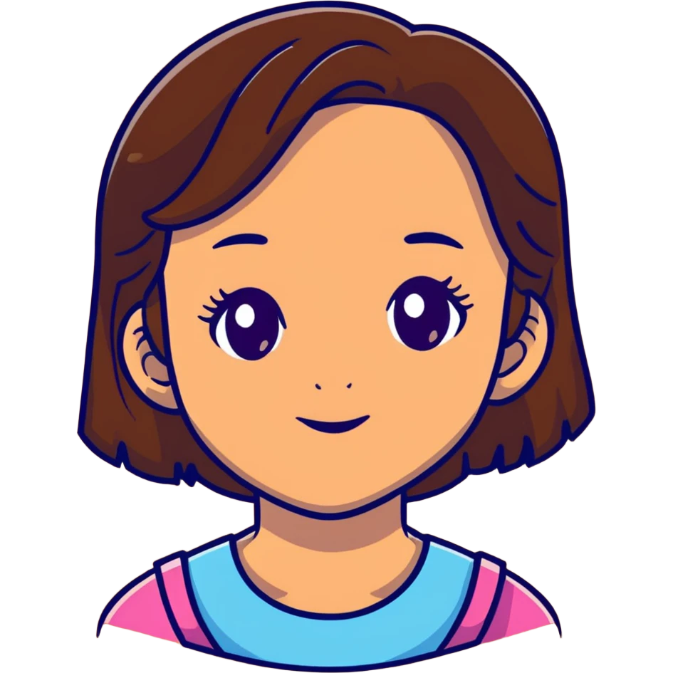 girl with brown hair and eyes caramel skin emoji