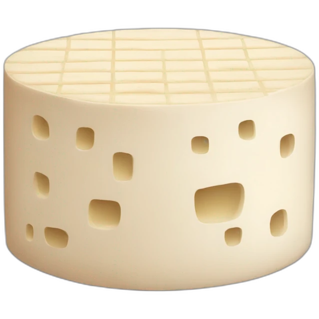 round tofu with a grid pattern on top emoji