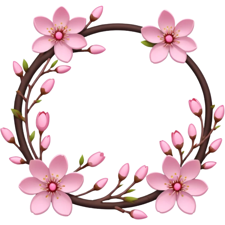 pink cherry blossom frame emoji