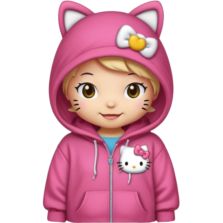Realistic ultra Detailed Hello kitty Oversized Hoodie  emoji