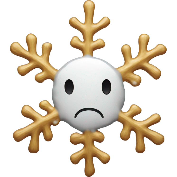 Melting snowflake emoji