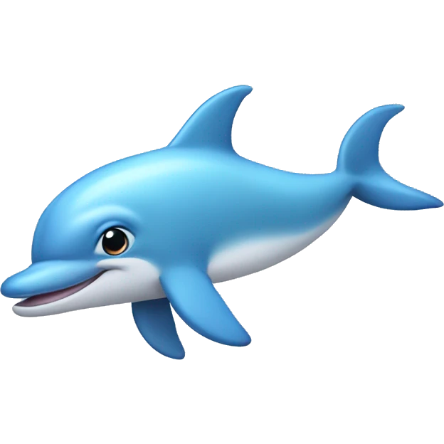 pastel blue dolphin  emoji