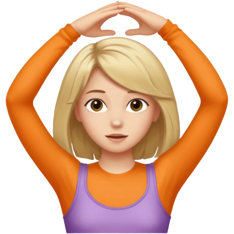 girl with armpit length hair and has peekaboo hair color model  emoji