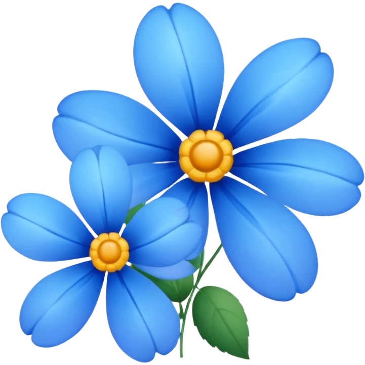 Flores azules emoji