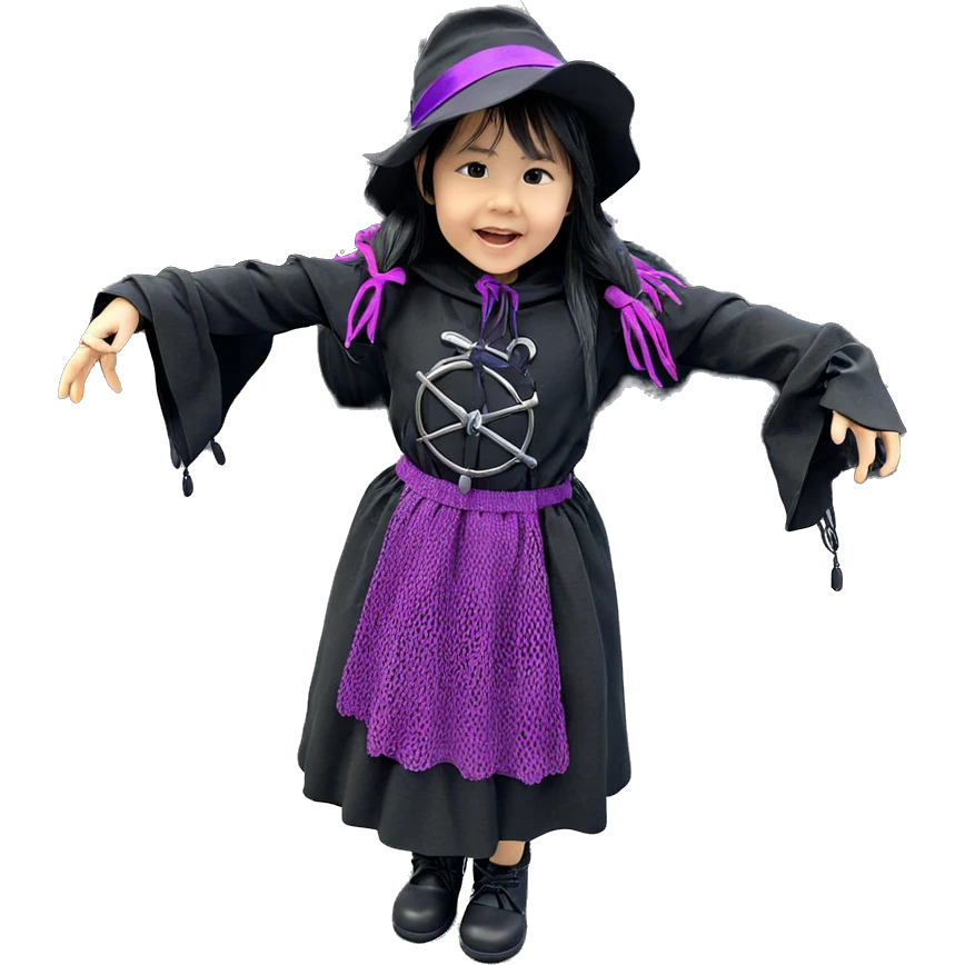 witchy girl in black hat emoji