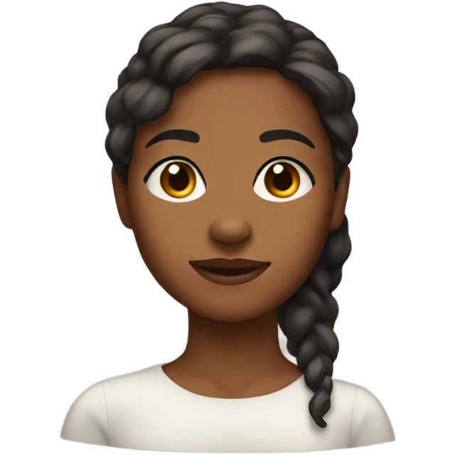 Brown-skinned female portrait close-up emoji