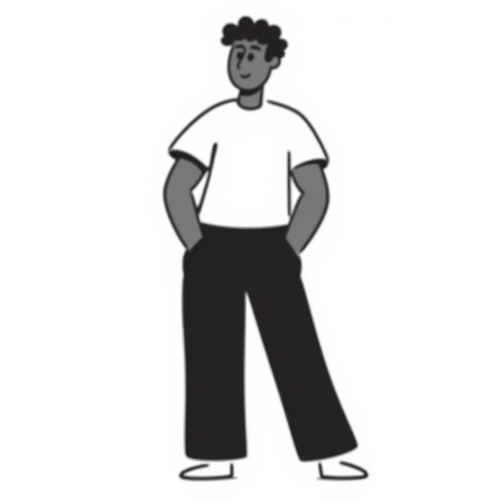 A tall, muscular black man with a confident stance emoji