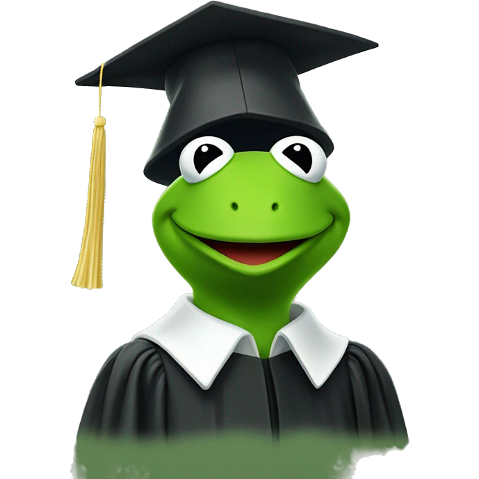 Kermit the Frog graduading emoji