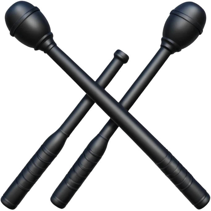 two police batons emoji