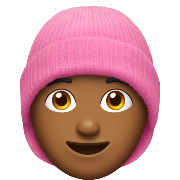 Pink beanie emoji