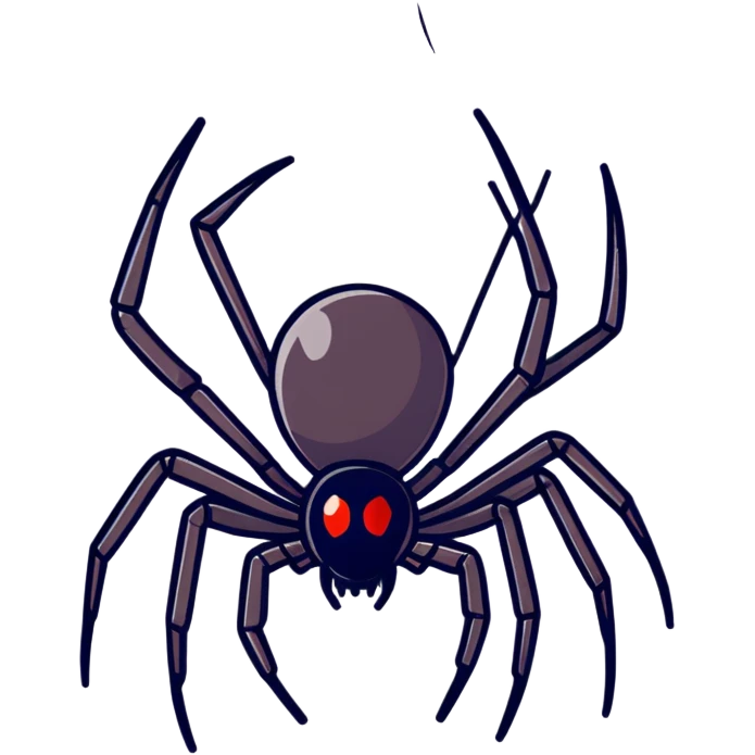 black widow spider emoji