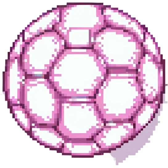 A pink and shining football emoji