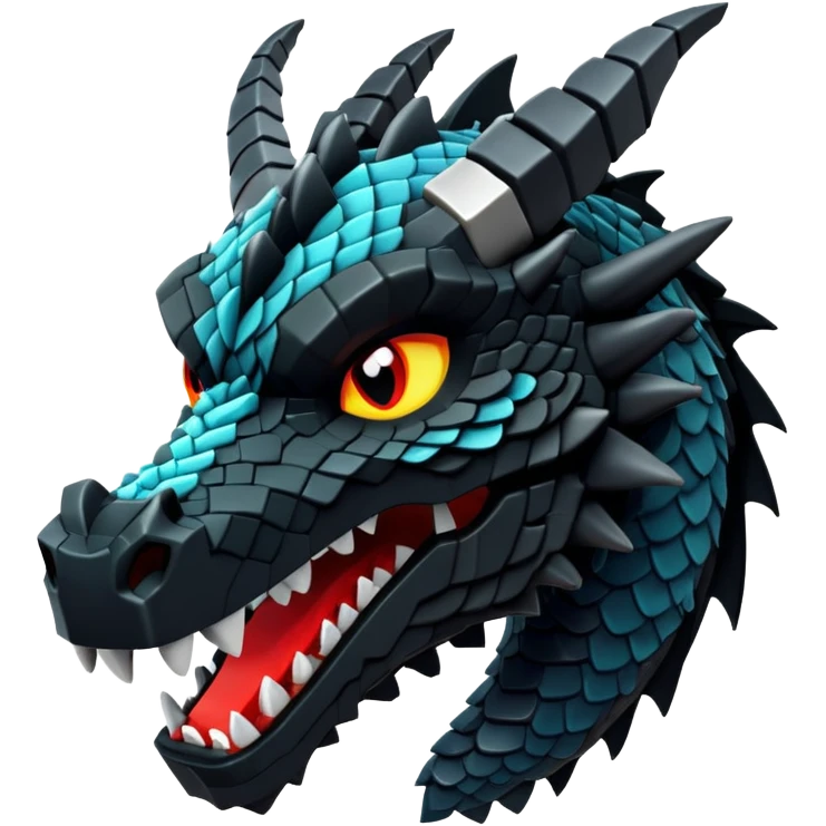 Minecraft black dragon head emoji