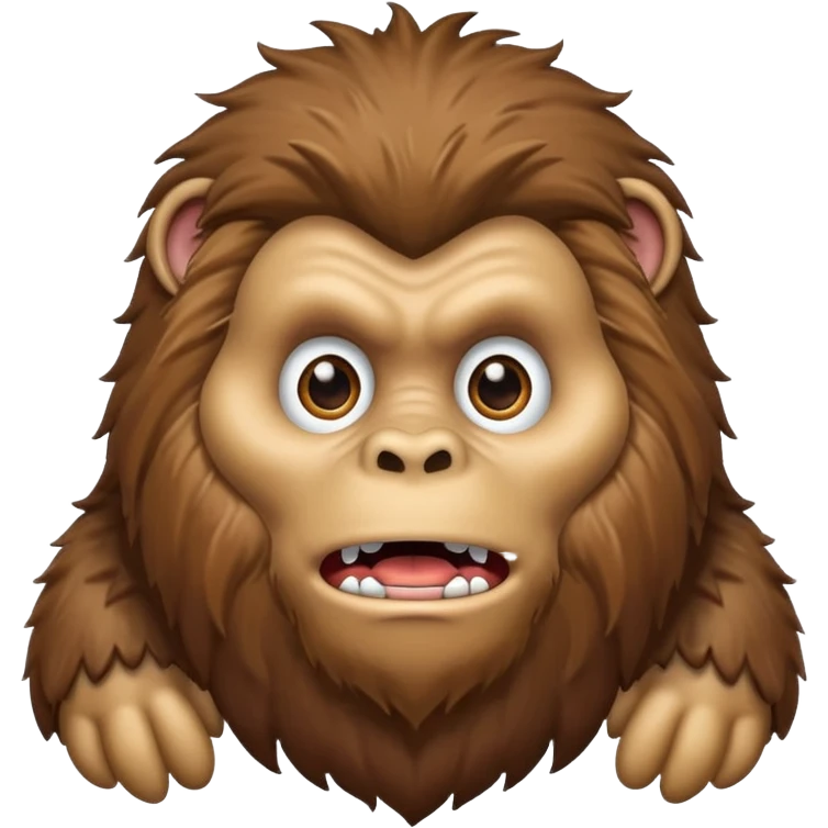 bigfoot, surprised expression emoji