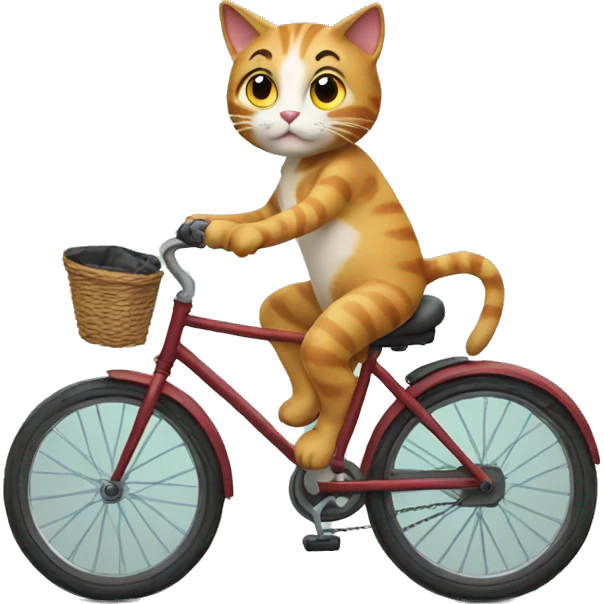 CAT riding bike emoji