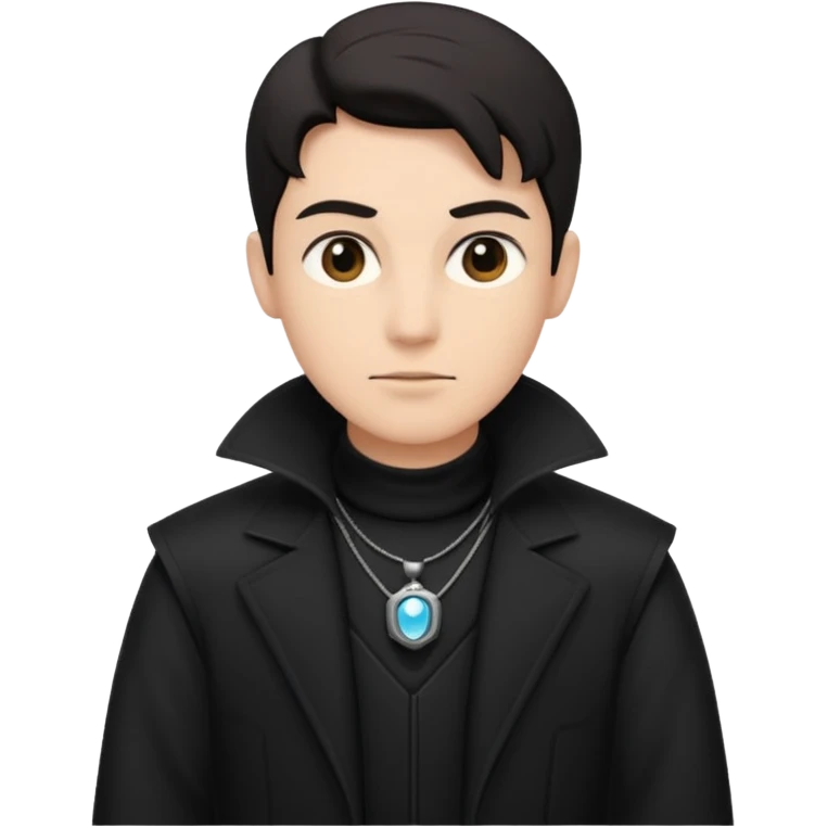 time traveler in black clothes emoji