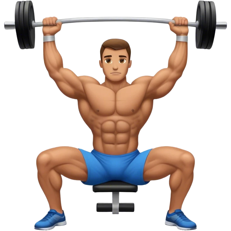 bodybuilder upper-back row exercise emoji