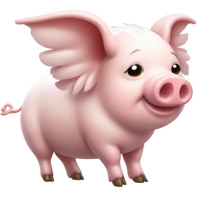 ￼A pig with wings and horns emoji