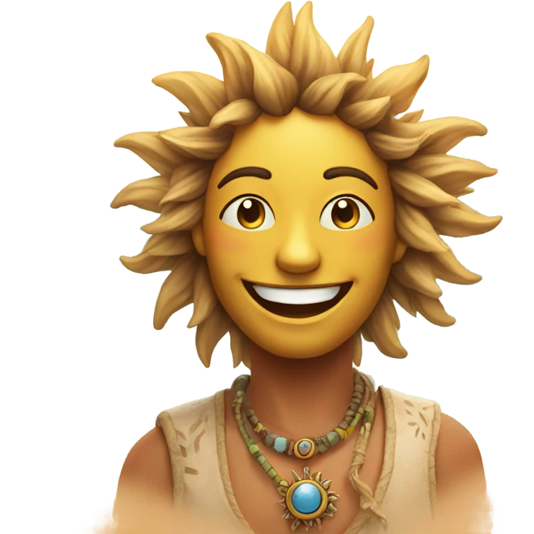 Sun smiling boho  emoji
