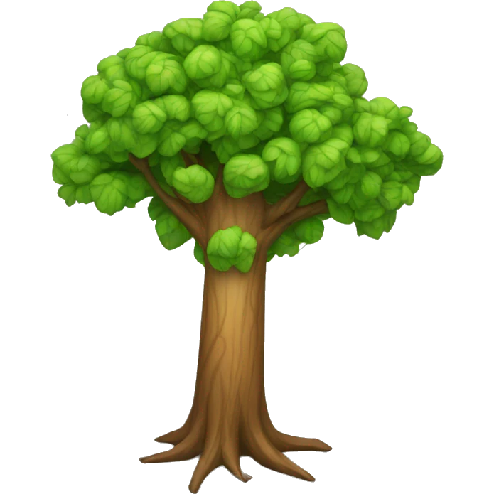 tree infused with CPU on trunk emoji